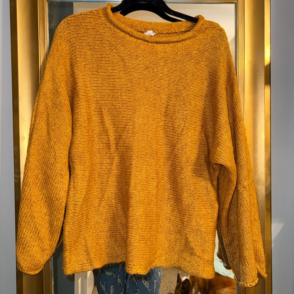Hem & Thread Mustard Crew Neck Sweater